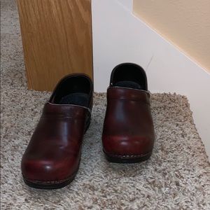 Burgundy Dansko clogs